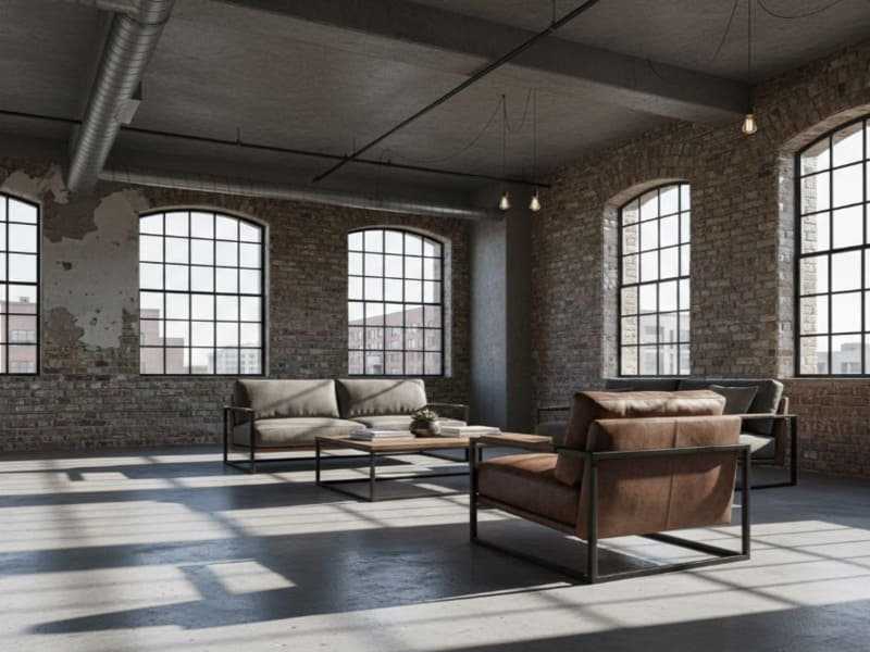 Kontrastdemonstration von hellen Möbeln auf dunklen Böden gegenüber dunklen auf hellen